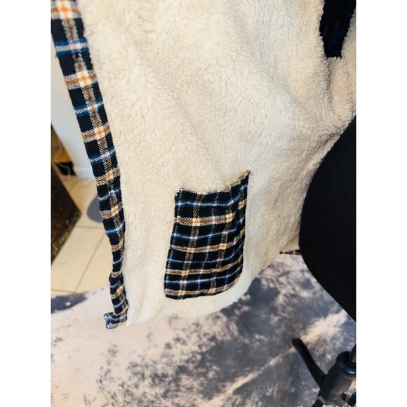 Jachs New York Mens Recycled Flannel Sherpa-Lined Plaid Shirt Jacket L Shacket - Picture 7 of 11